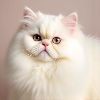 Fluffy Persian cat looking pristine after grooming
