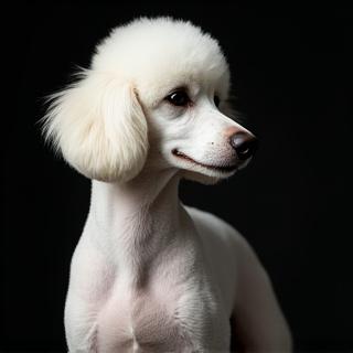Elegant Poodle with a breed-specific cut