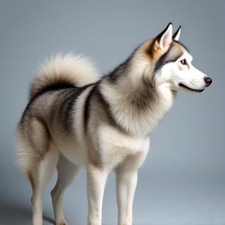 Majestic Siberian Husky after a de-shedding treatment